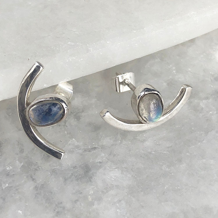 TADD MOONSTONE STUD EARRINGS