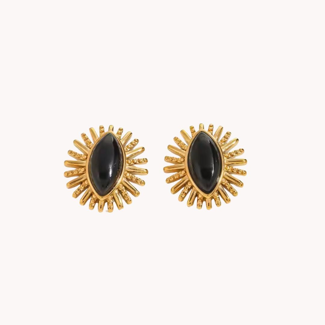 Francine  Black Onyx Earrings