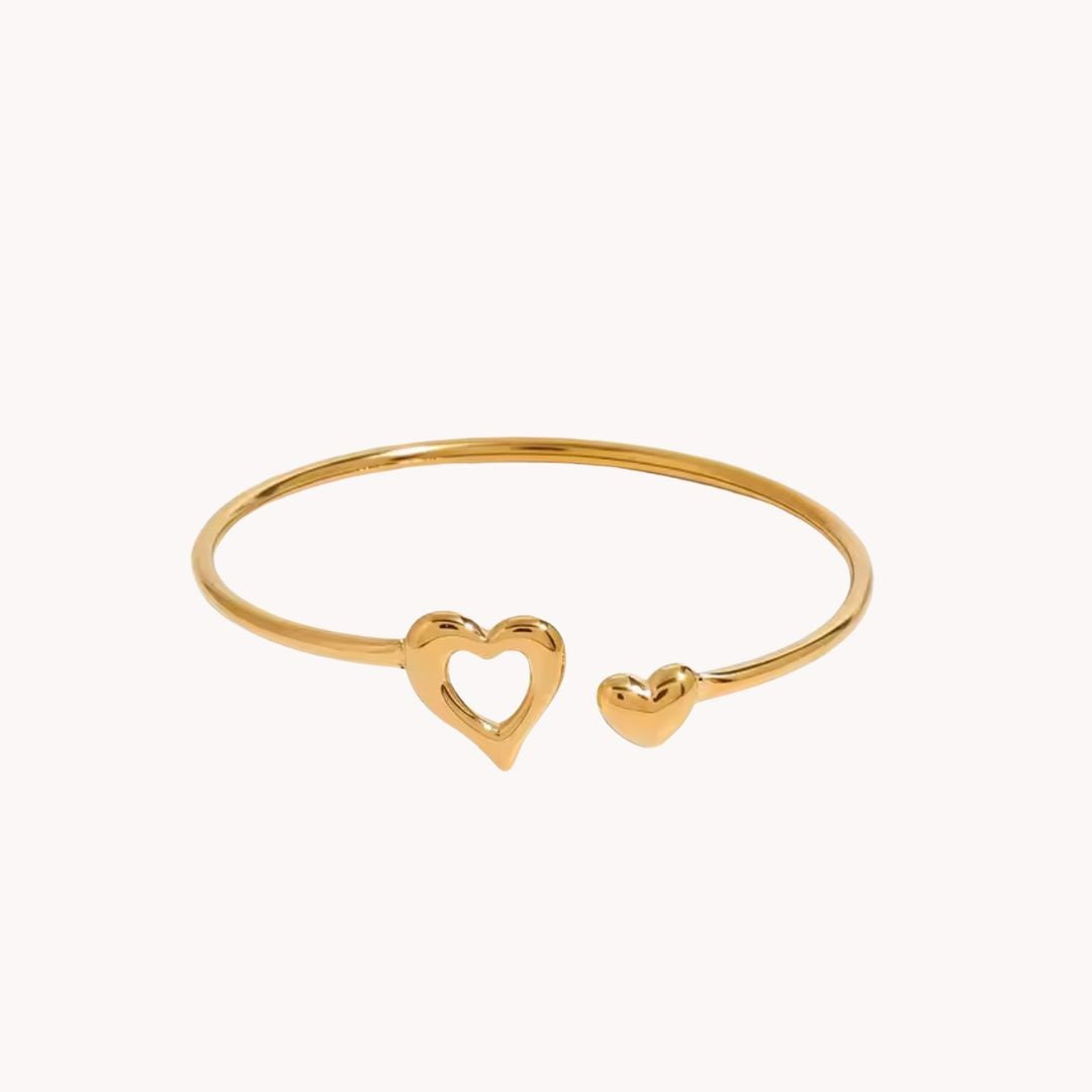 Josephine Heart Spring Bangle Bracelet