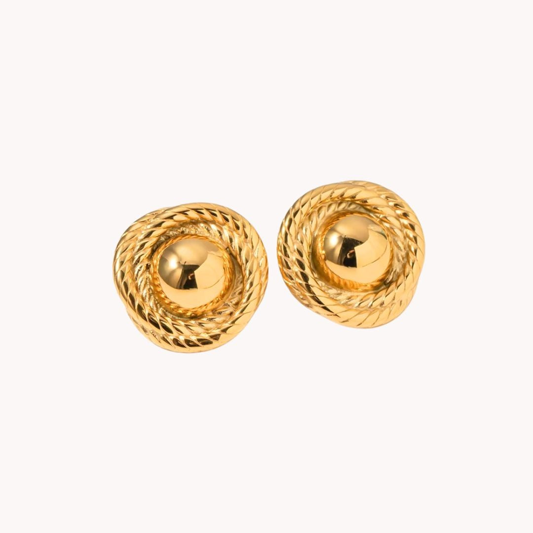 Ursula Round Shape Stud Earrings