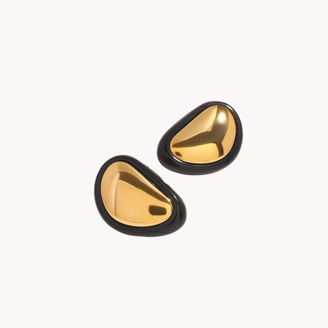 Laoise Classic Black Oval Drop Earring