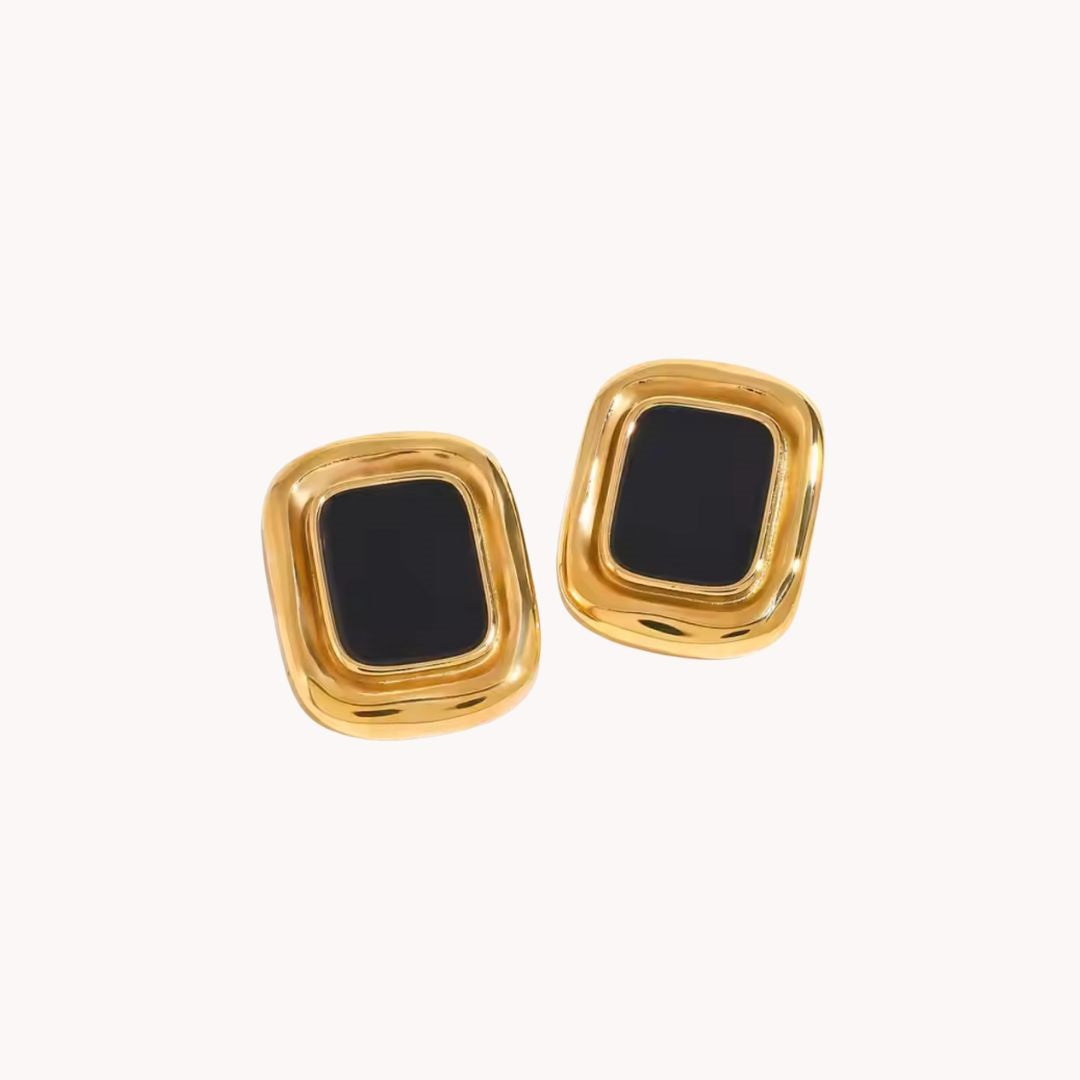 Bettina Rectangle Shape Stud Earrings