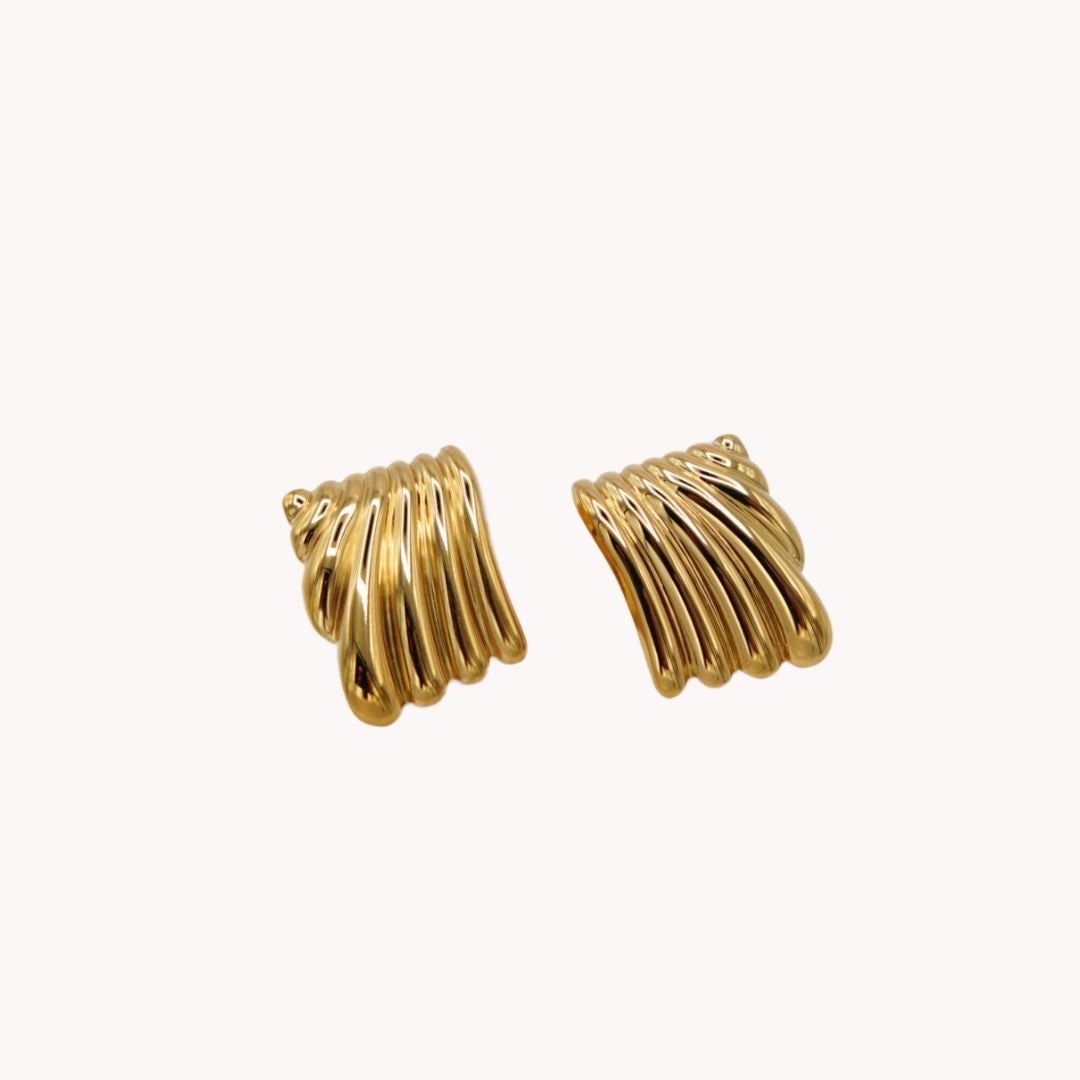 Sorcha Irregular Lava Rectangle Drop Earrings