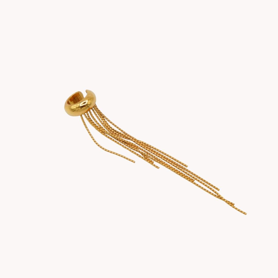 Áine Gold Tassel Ear Cuff