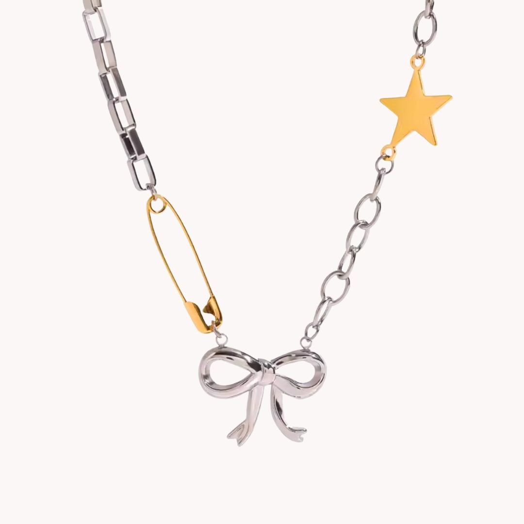 Elsie Bow Minimalist Necklace