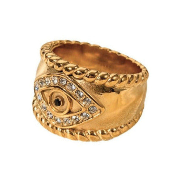 Evel eye  BAND  RING IN GOLD